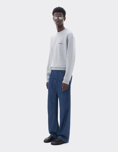 Melange Cotton Crew-Neck Sweatshirt