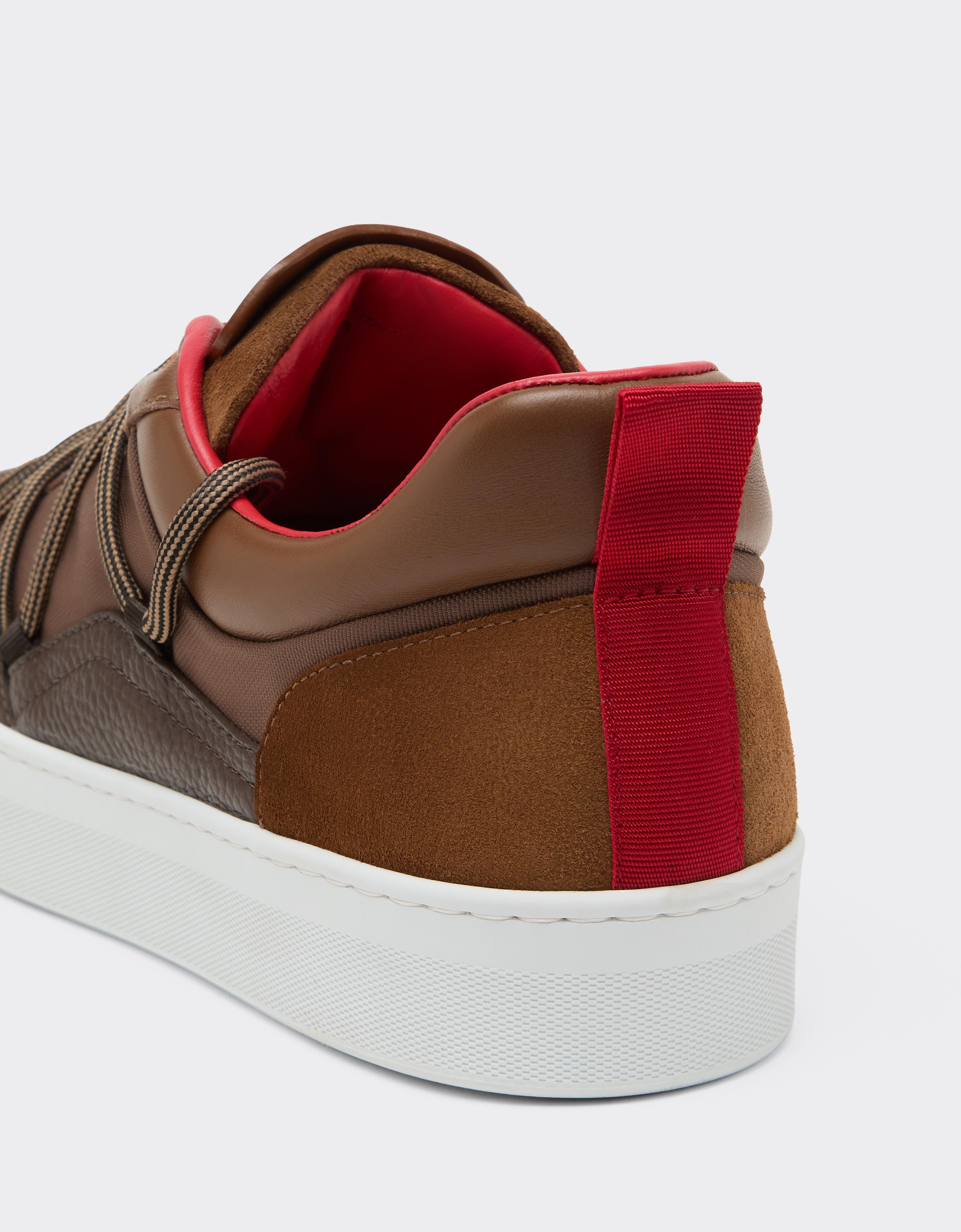 FLAT SNEAKERS LOW NYLON/SUEDE/LEATHER
