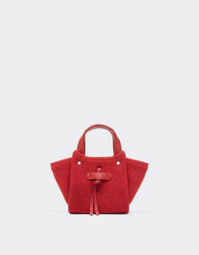 La Tote Bag Ferrari mini in Knit and Leather
