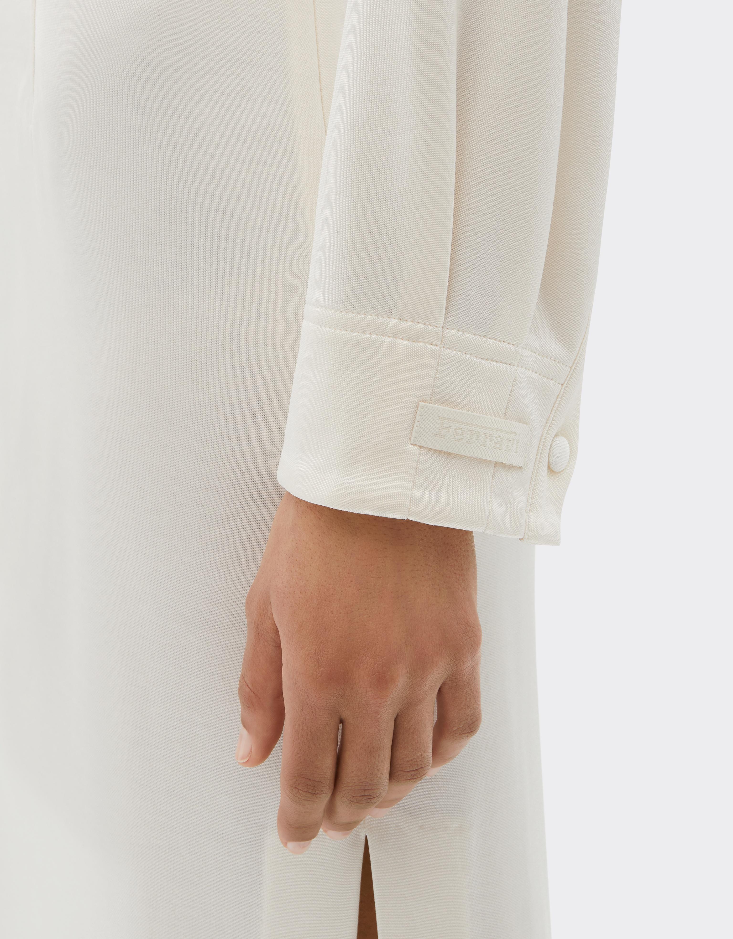 Long-sleeved jersey polo dress