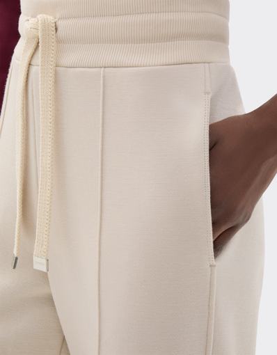 Wool and Cotton Trousers with Drawstring