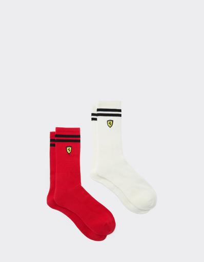 Terry cloth sock set with Ferrari Scudetto
