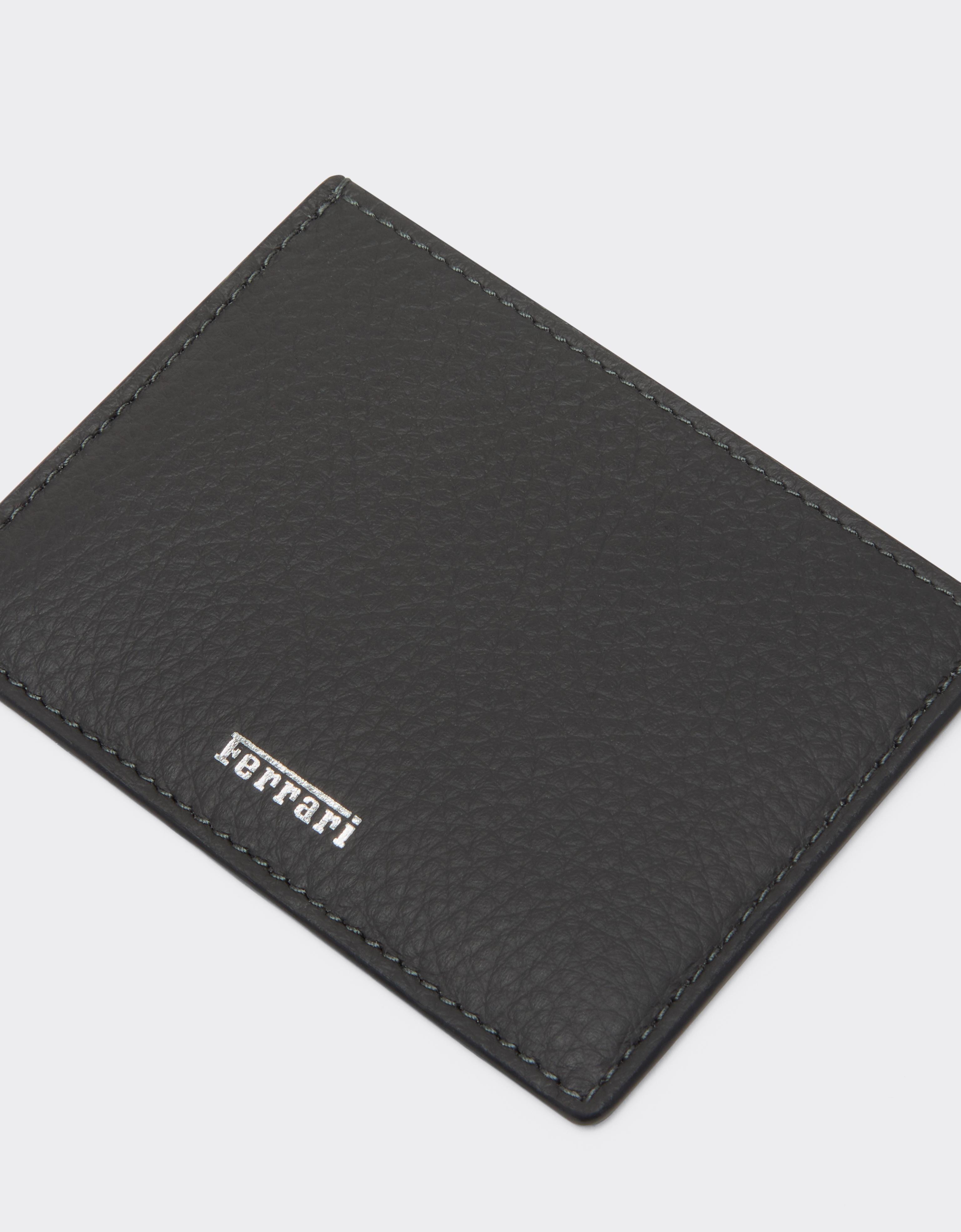 Garnet Leather Card Holder with Printed Logo