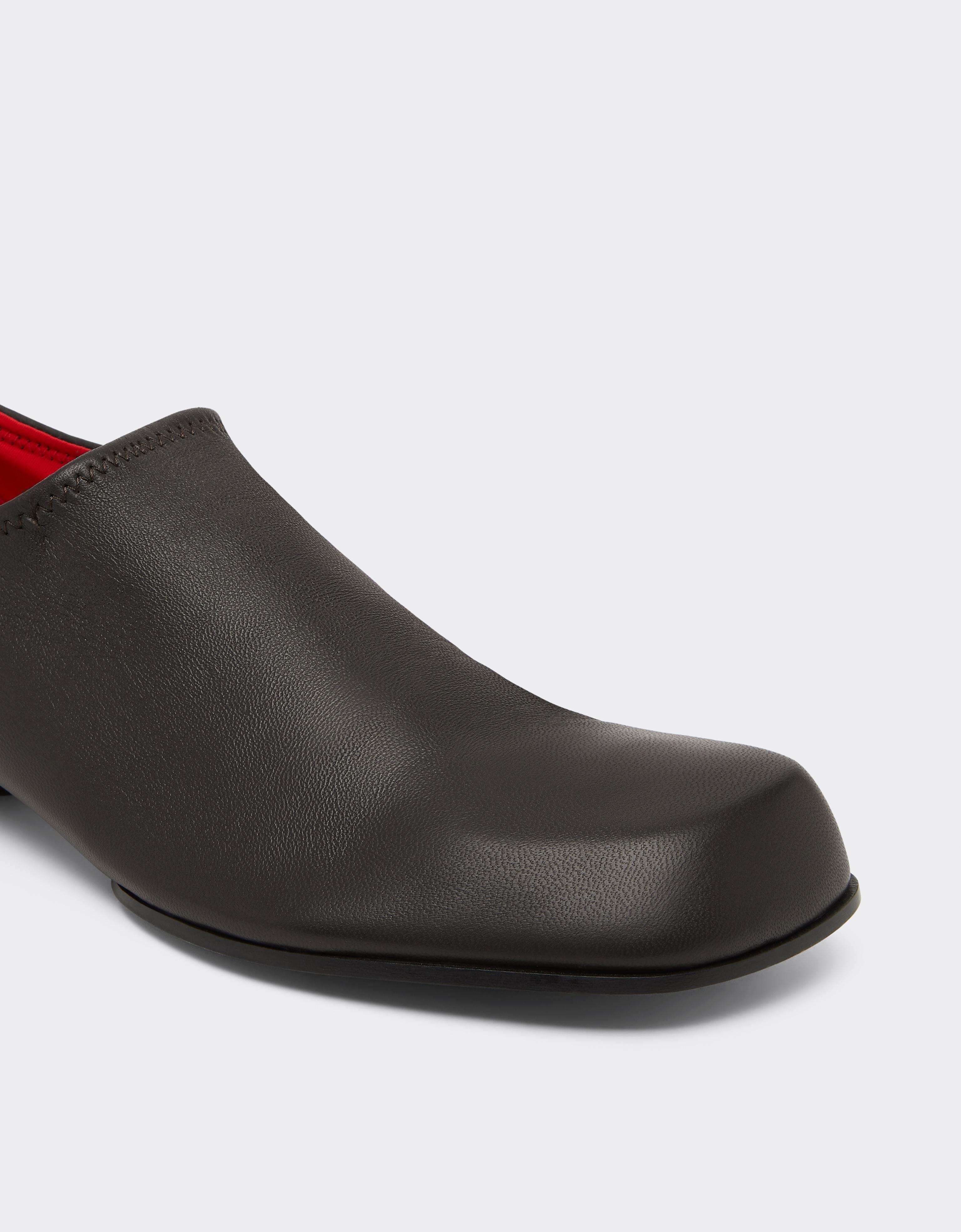 Leather Mules with Square Heel