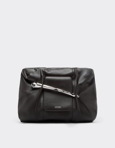 FERRARI PILLOW BAG en cuir semi-brillant, grand format