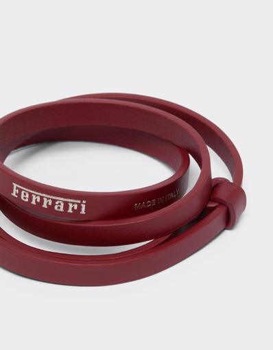 Triple-wrap leather bracelet