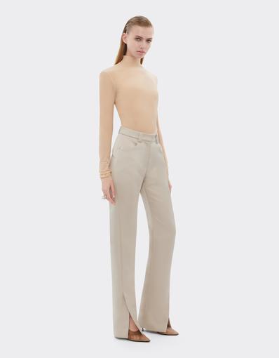 Duchesse Satin Trousers with Buckle