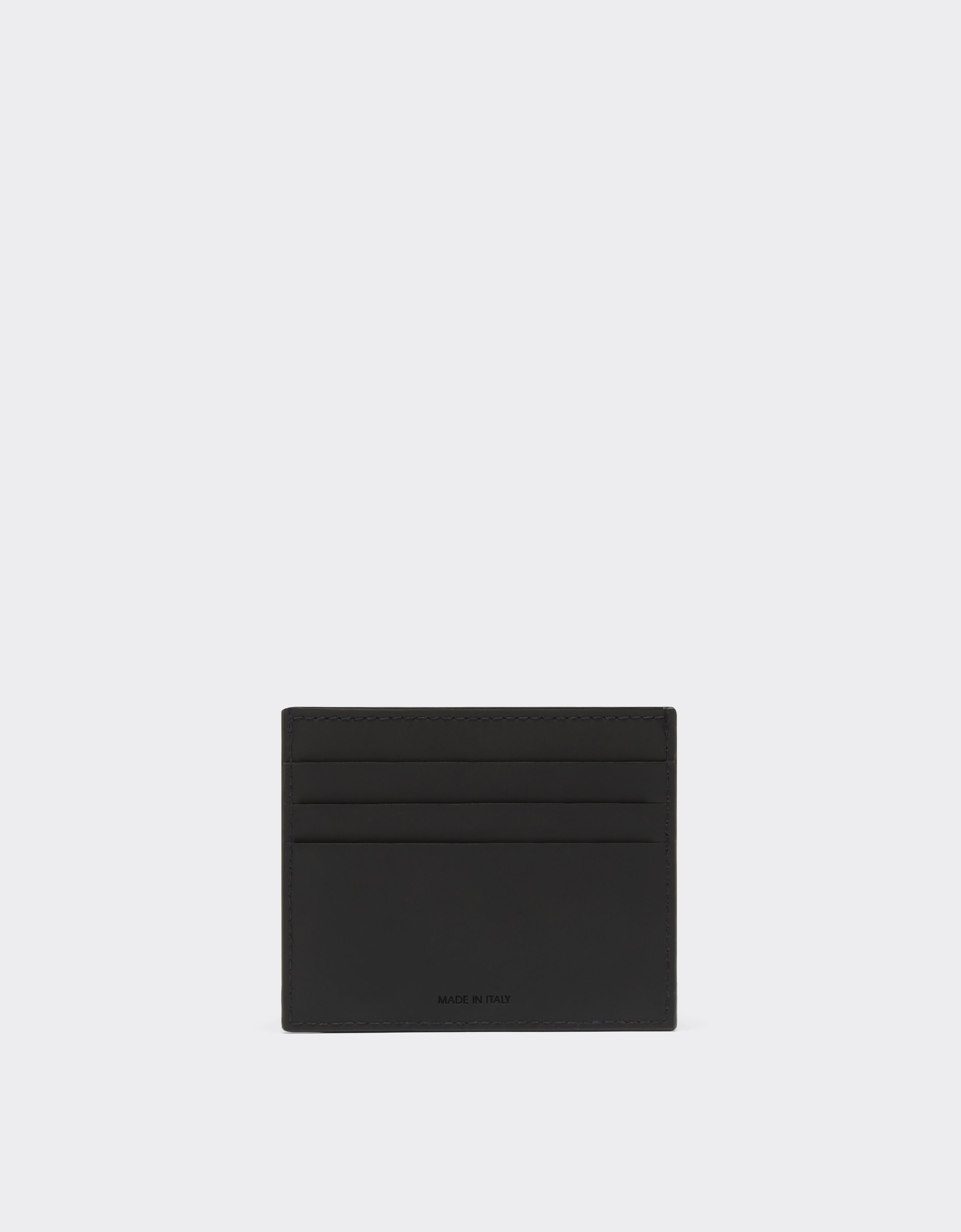 Porte-cartes en cuir et fibre de carbone