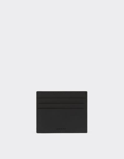 Porte-cartes en cuir et fibre de carbone