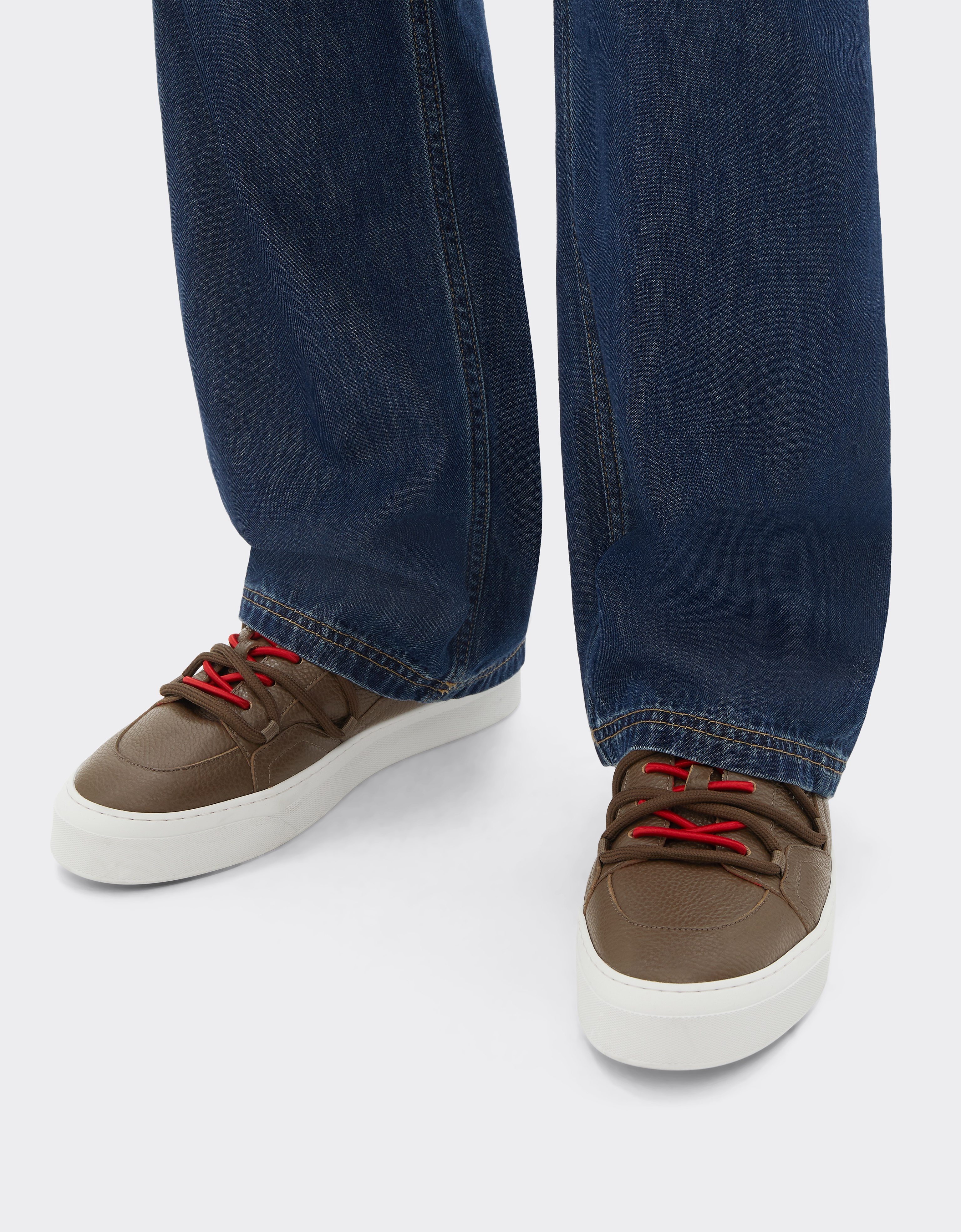 FLAT SNEAKERS LOW GRAIN LEATHER