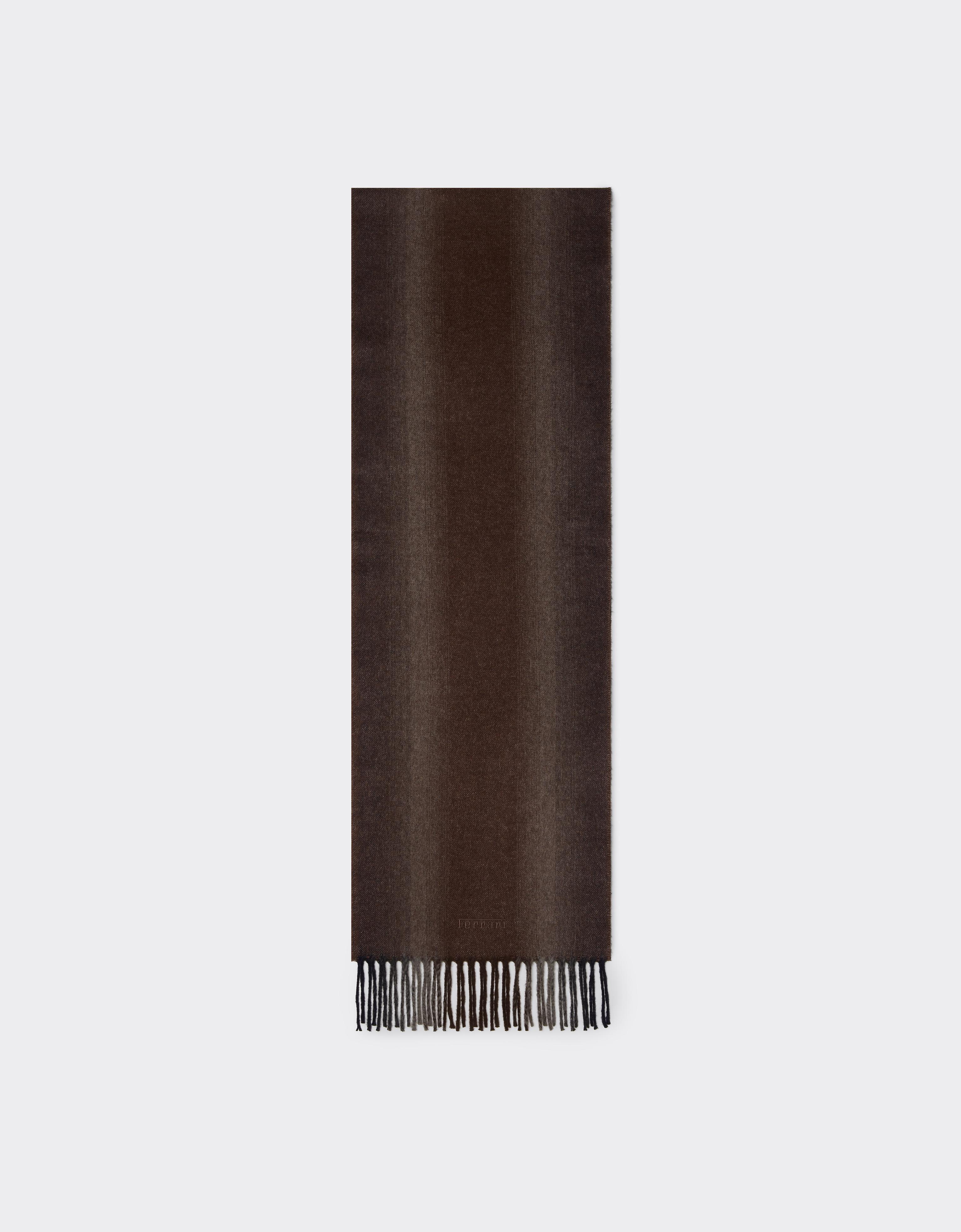 Ferrari Cashmere And Silk Scarf In Brown