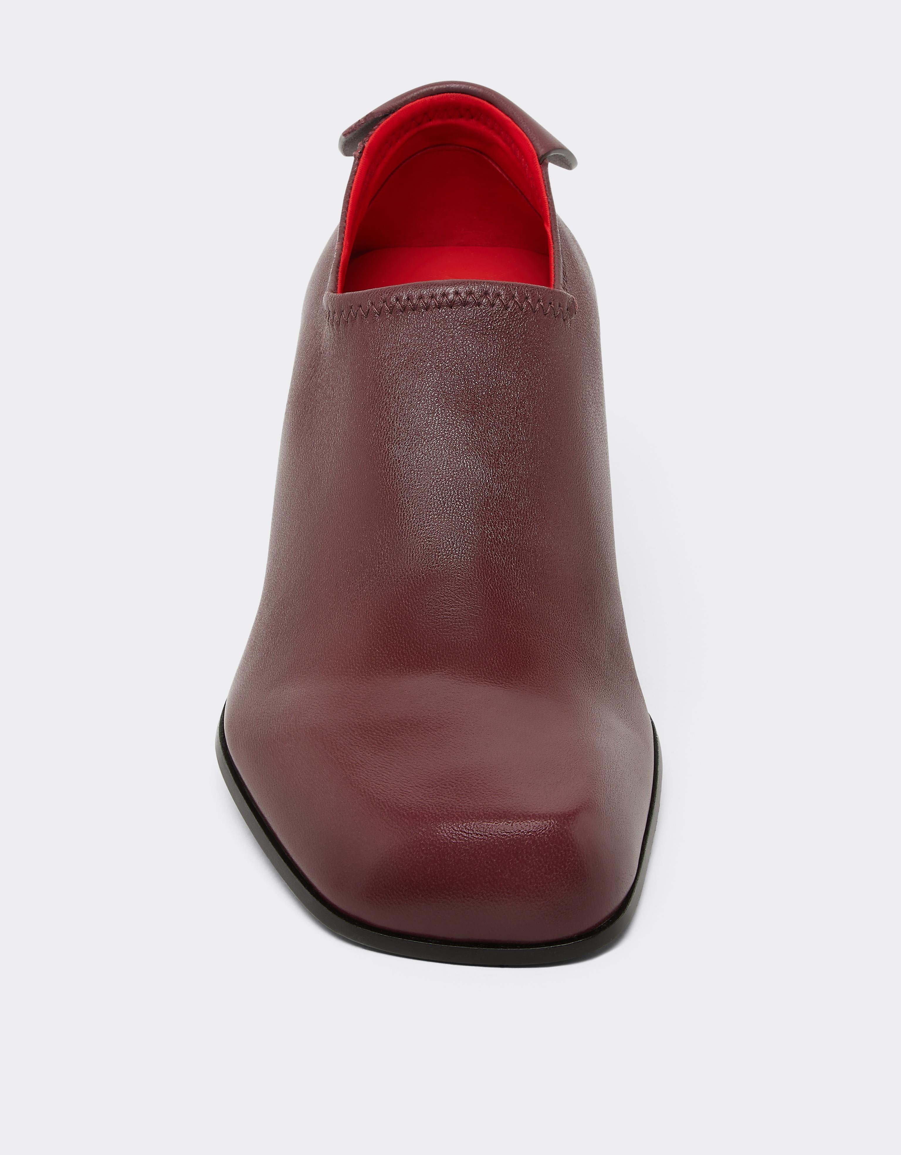 Glossy Leather Mules with Square Heel