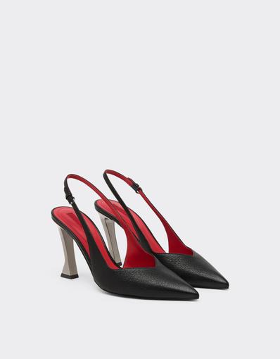 Leather Slingbacks with Ferrari Heel
