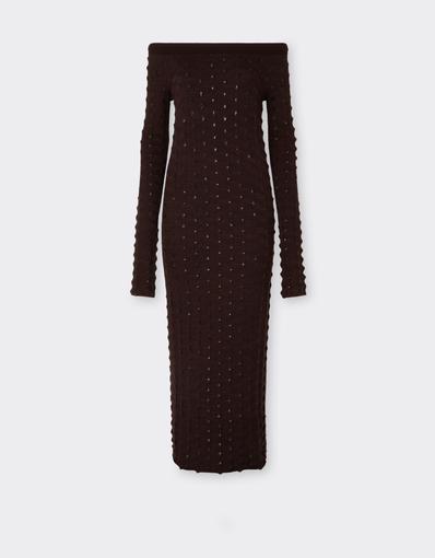 Long Wool and Cotton Dress