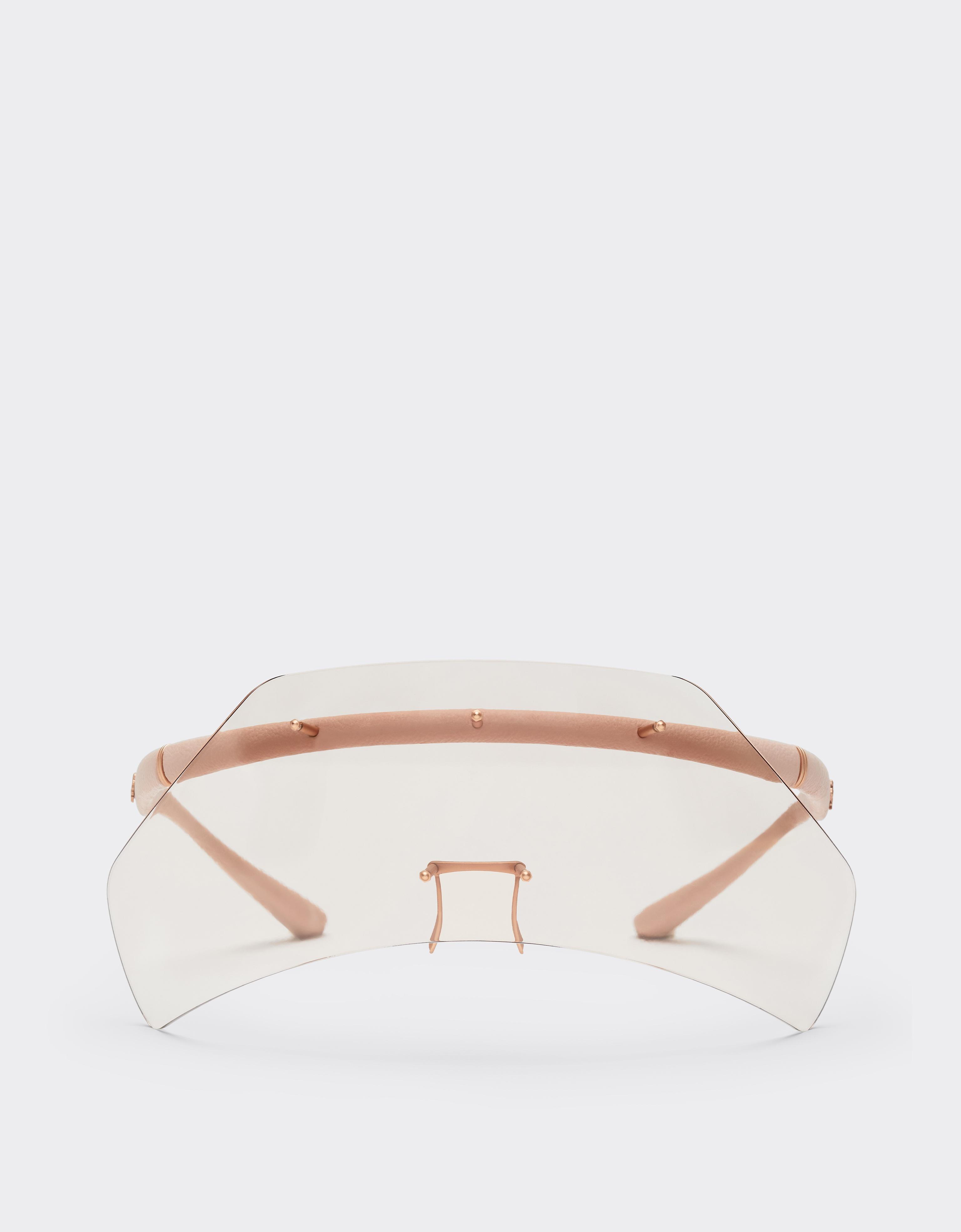 Ferrari sunglasses ininjected ‘ ’, metal and pink leather with a pink lens frame