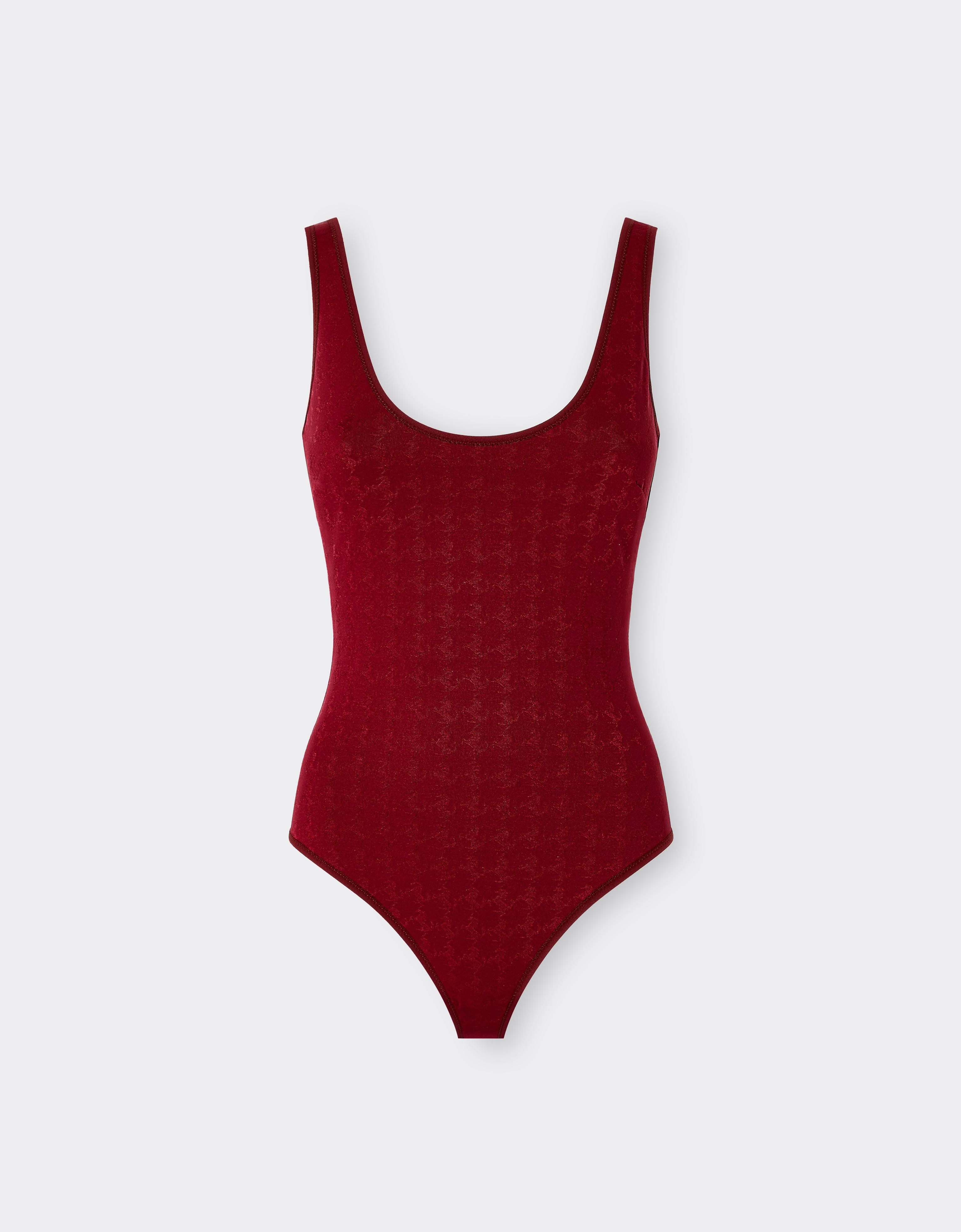 One-piece swimsuit with Prancing Horse motif