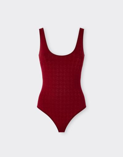 One-piece swimsuit with Prancing Horse motif