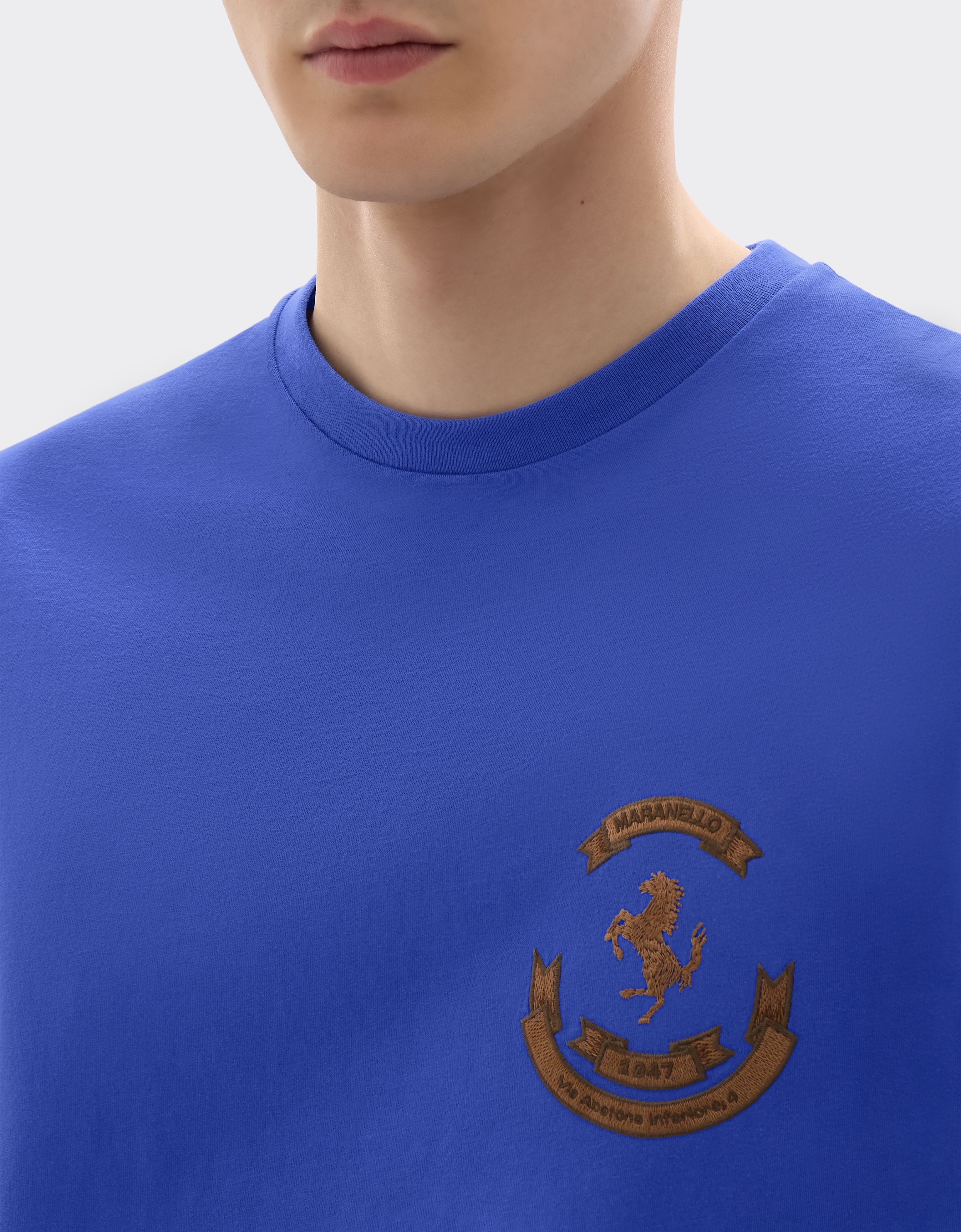 Cotton T-shirt with Embroidered Logo
