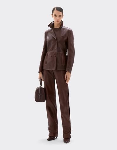 Straight-leg Leather Trousers