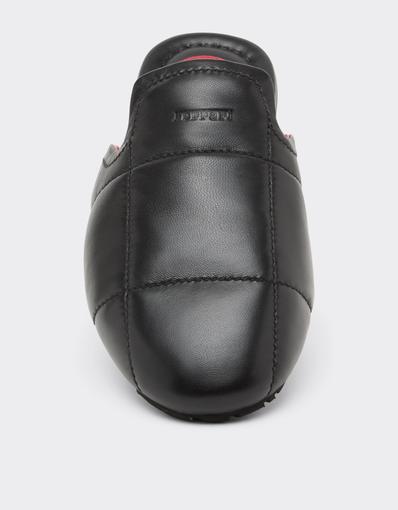 Nappa leather slippers with 7x7 stitching