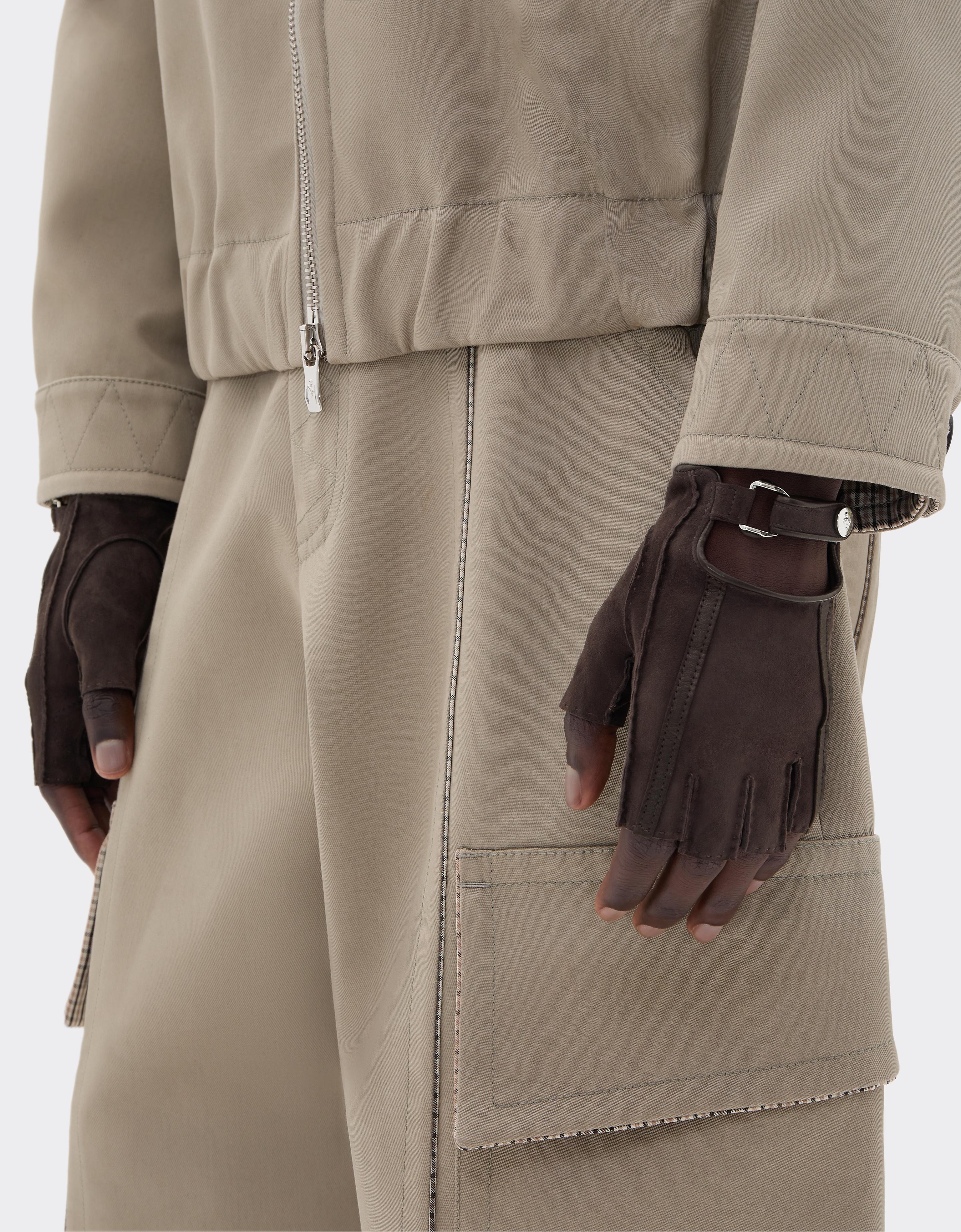 Fingerless Suede Driving Gloves