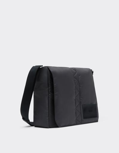 Q-Cycle Nylon Messenger Bag with Leather Details