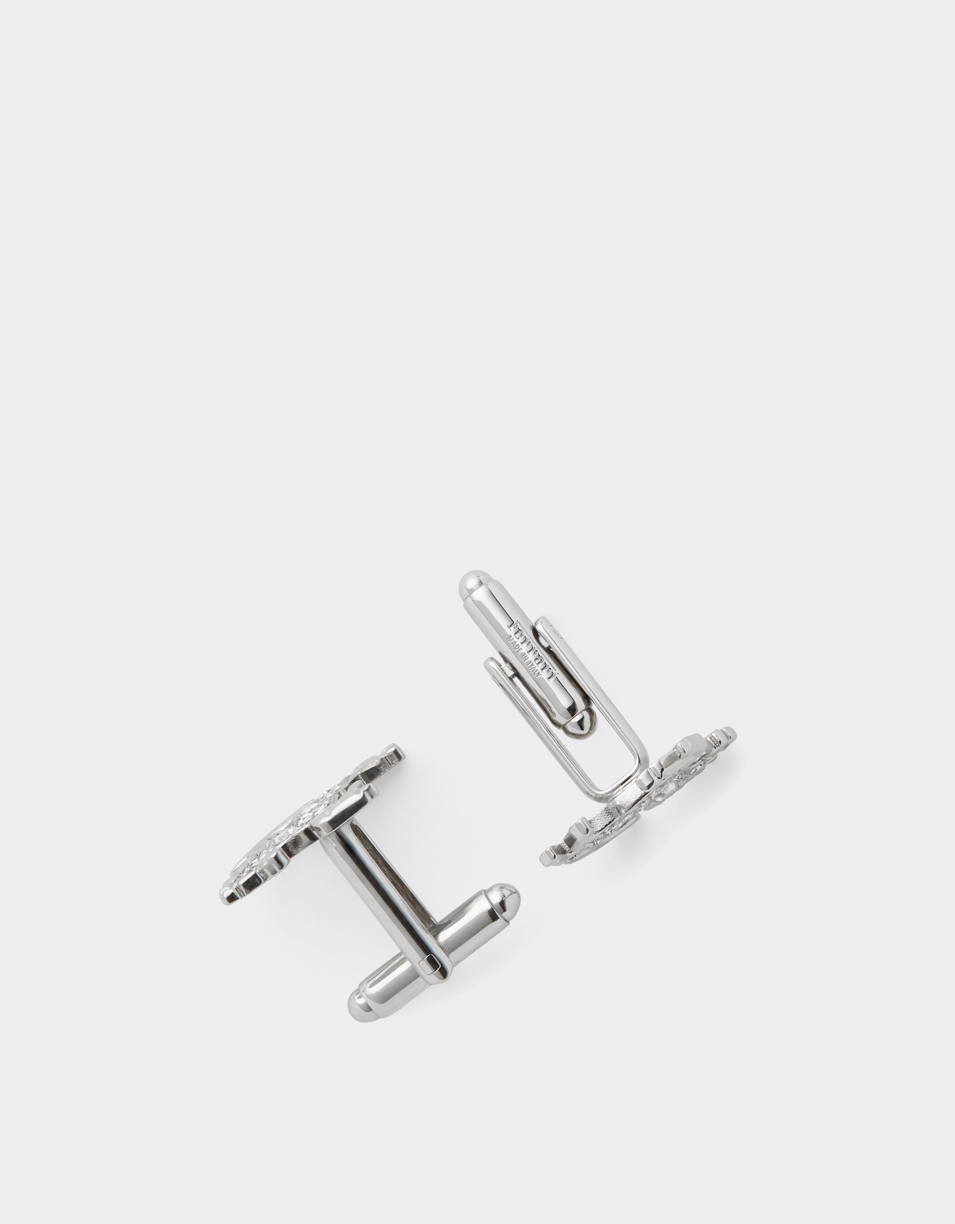 CUFFLINKS PRANCING HORSE METAL + STRASS