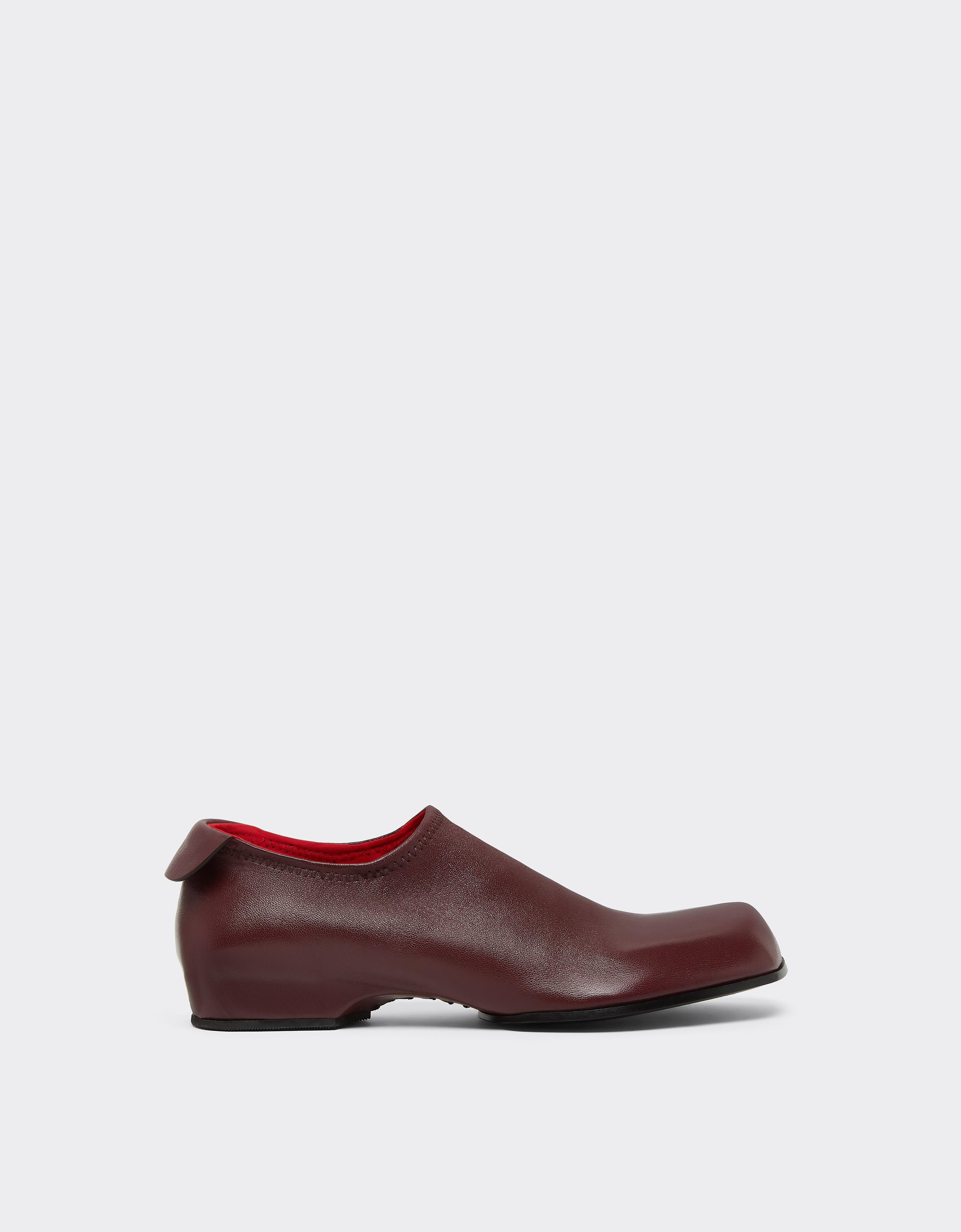 Glossy Leather Mules with Square Heel