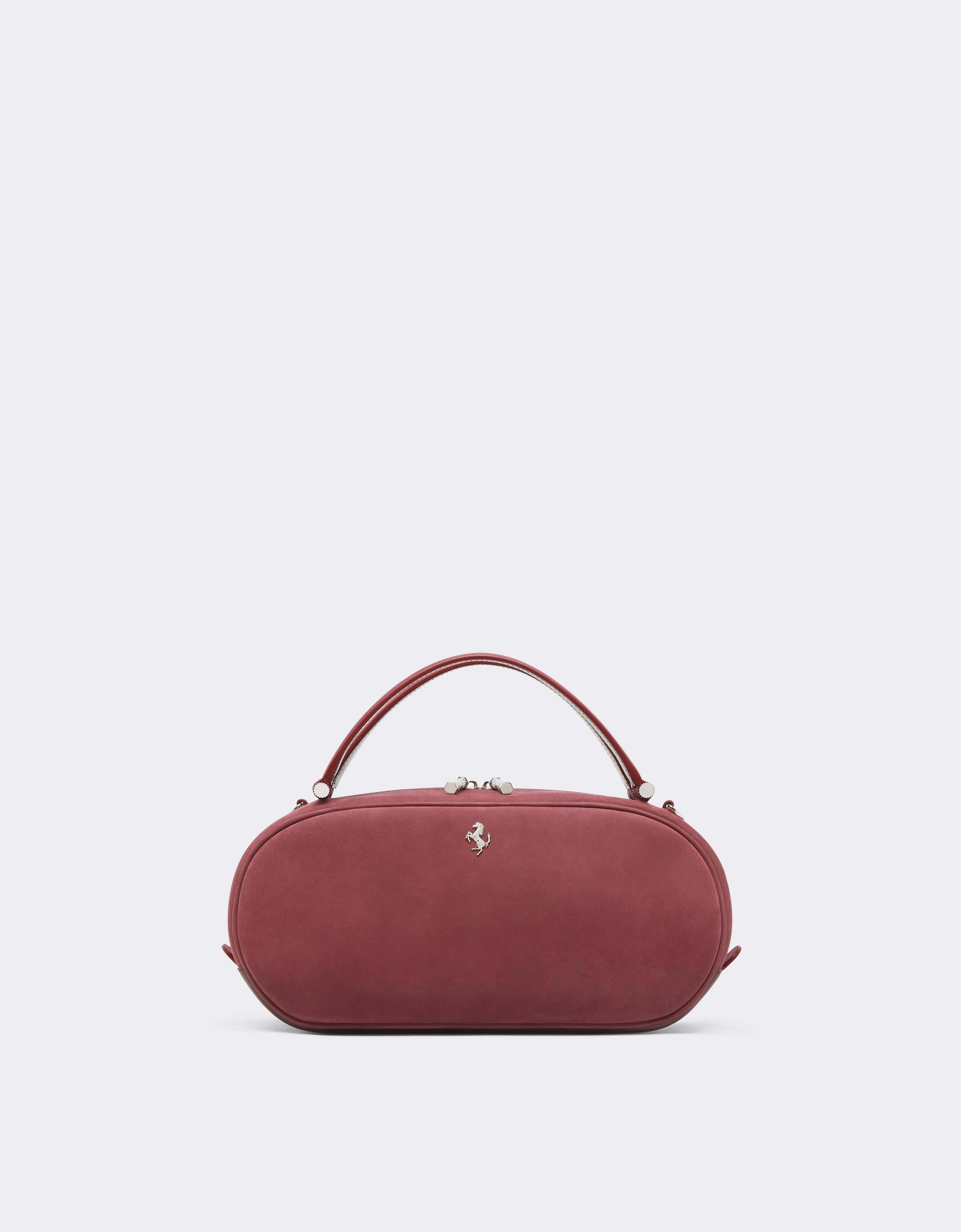 Ferrari Dino Bowling Bag In Waxed Leather In Red