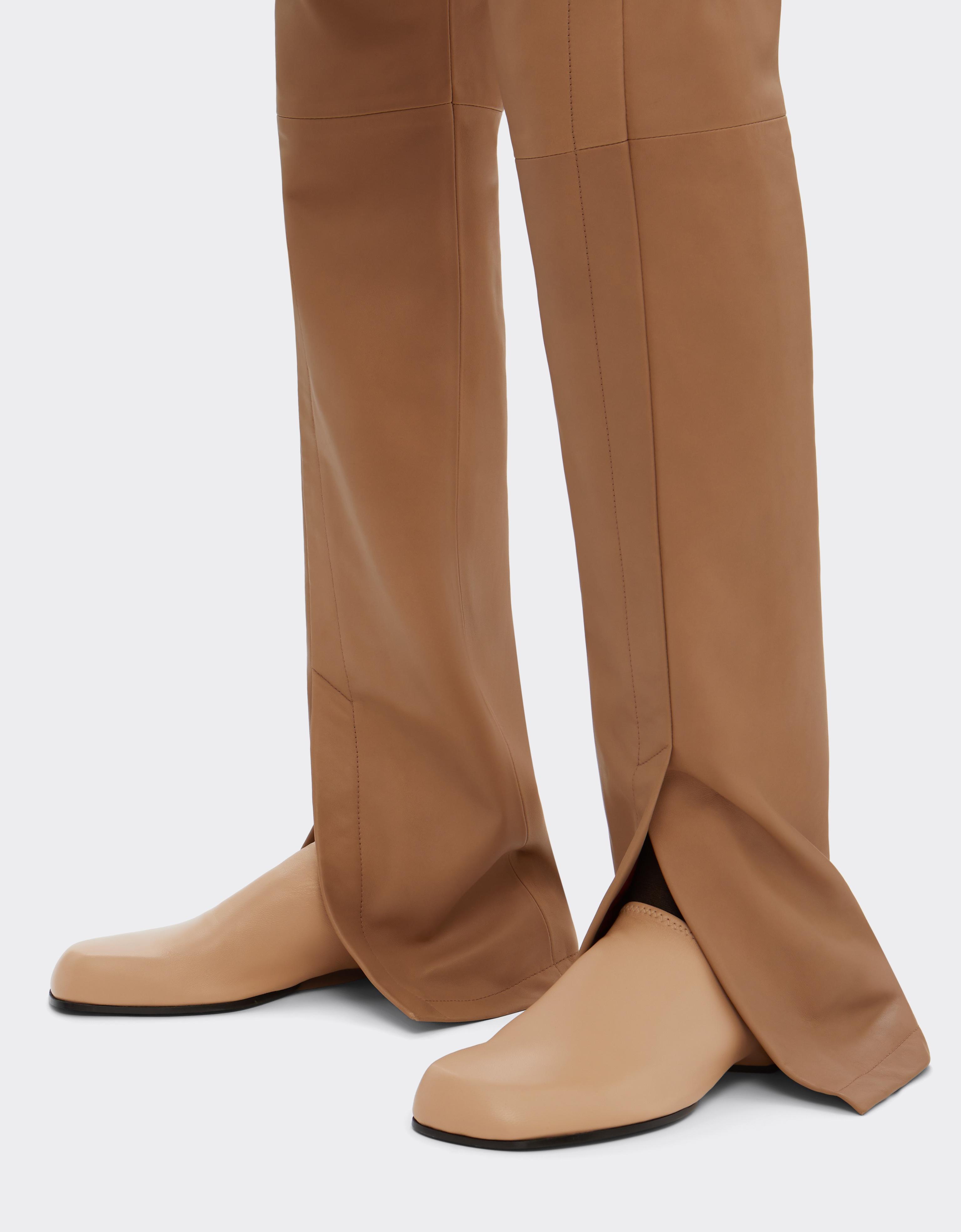 Leather Mules with Square Heel