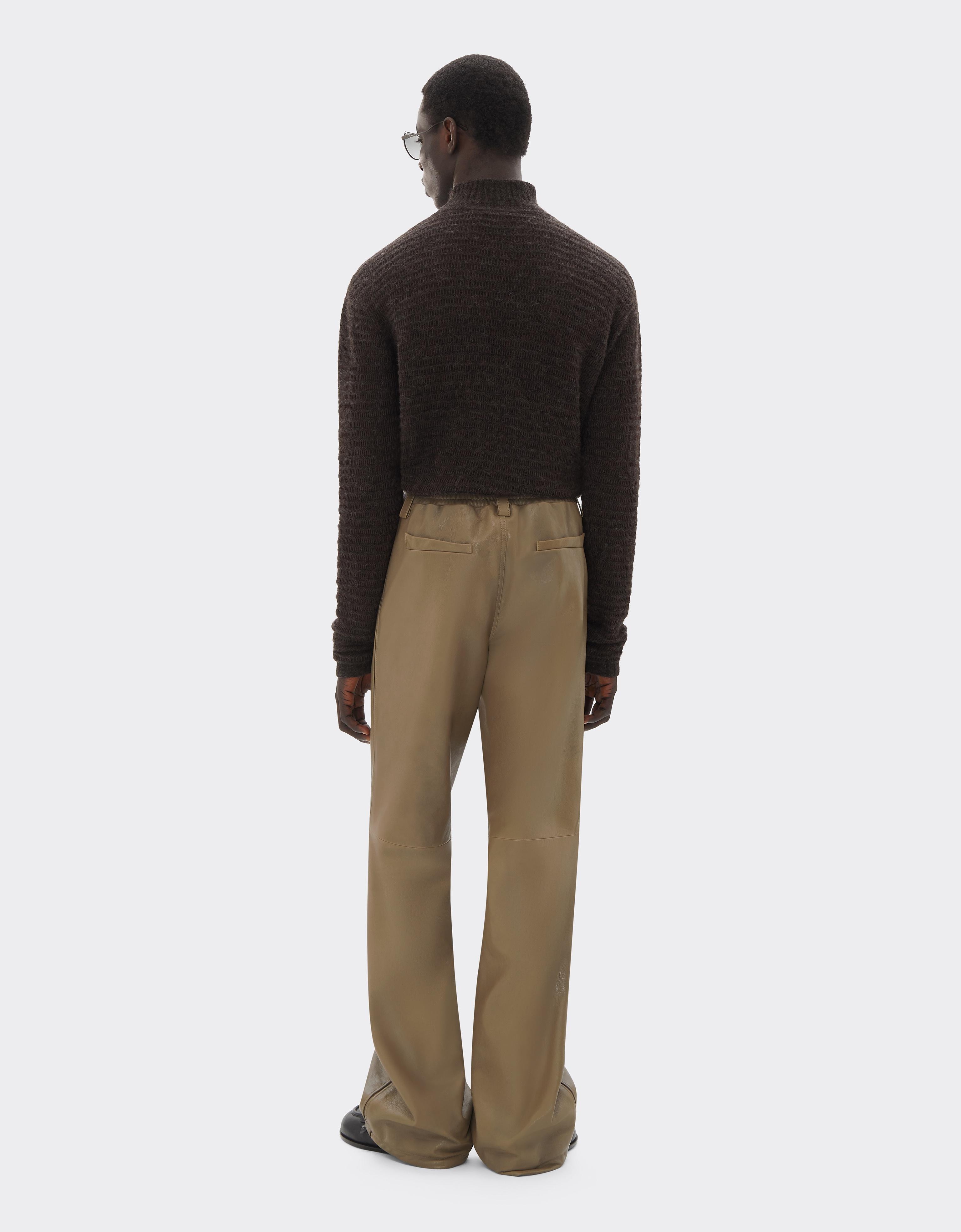 Leather Trousers with Elasticated Waist
