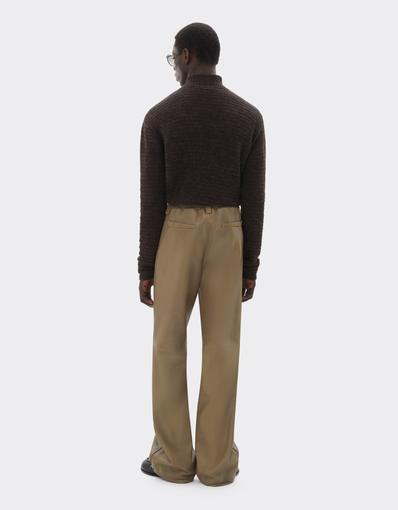 Leather Trousers with Elasticated Waist
