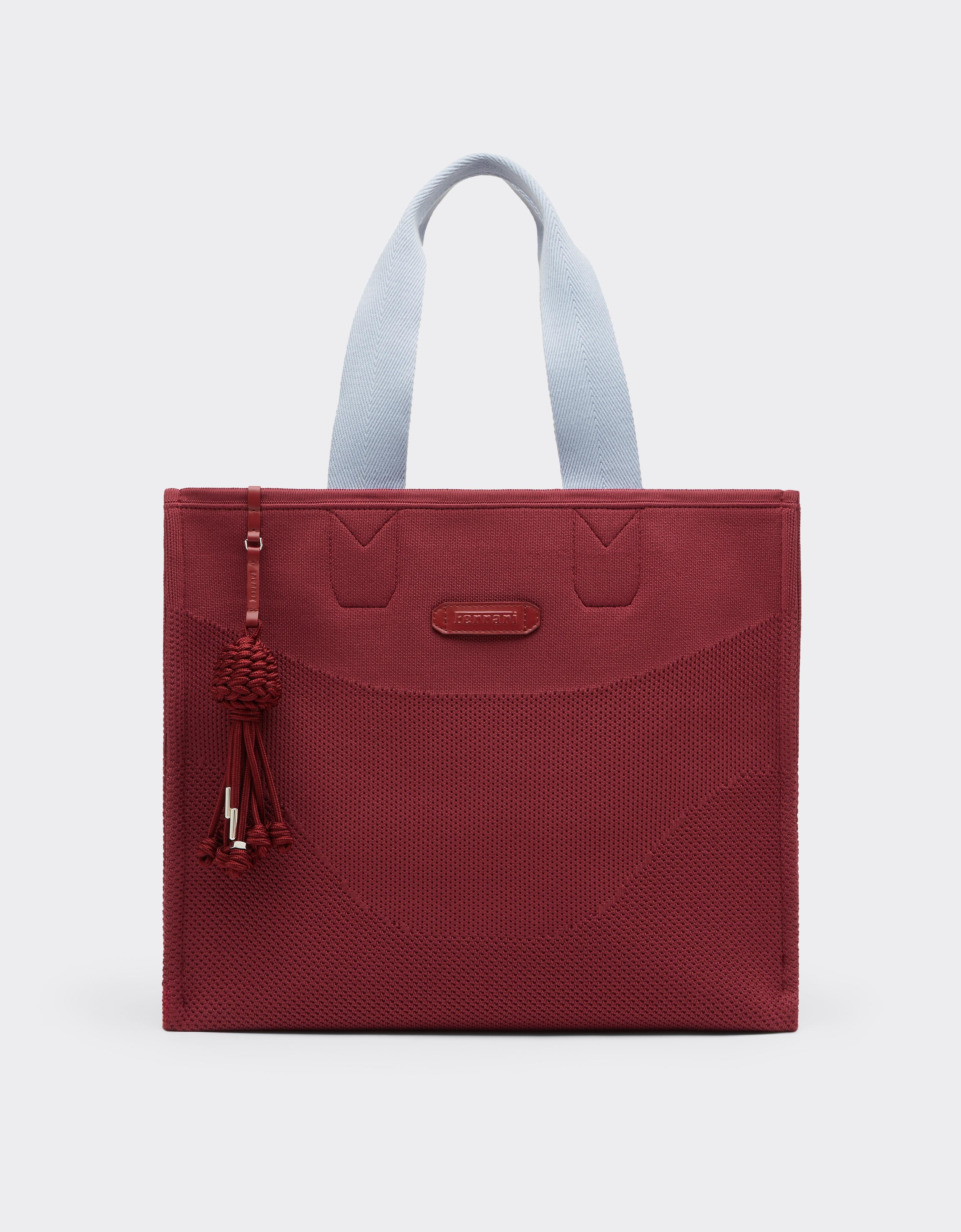 Tote bag in maglia e pelle