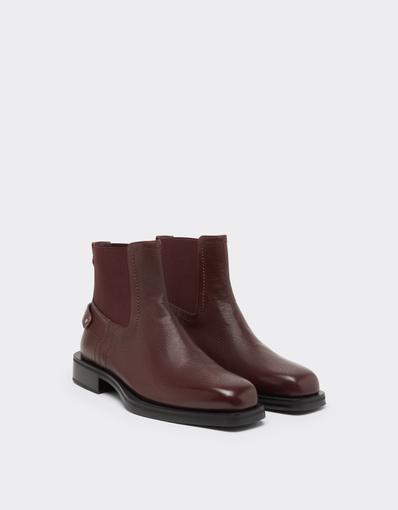 Garnet Leather Chelsea Boots