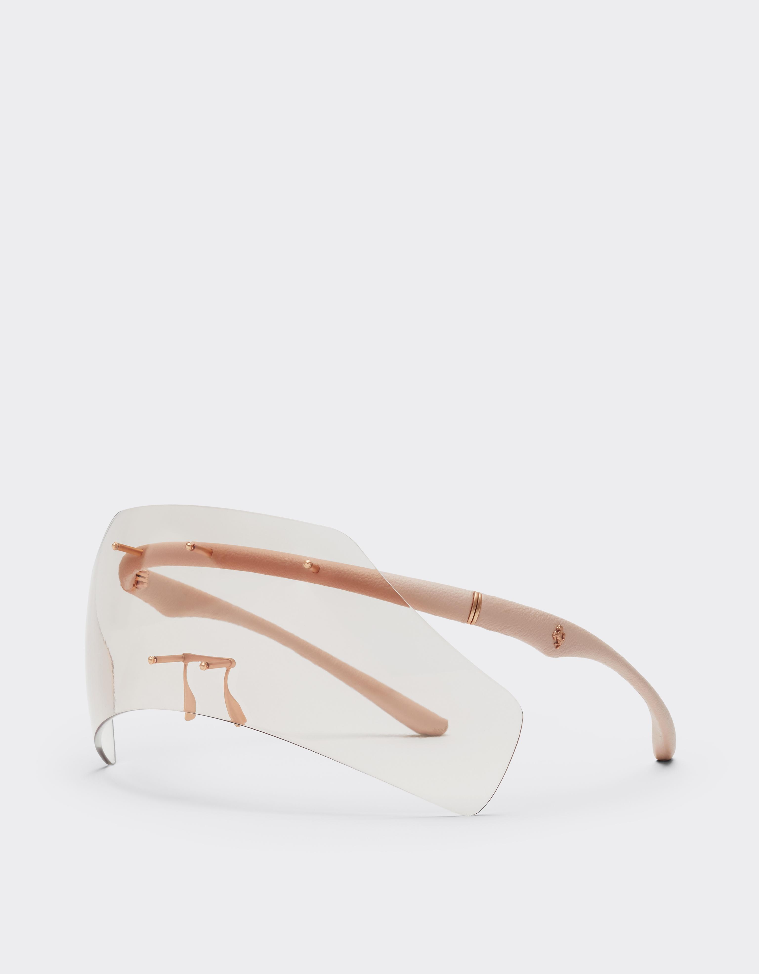 Ferrari sunglasses ininjected ‘ ’, metal and pink leather with a pink lens frame
