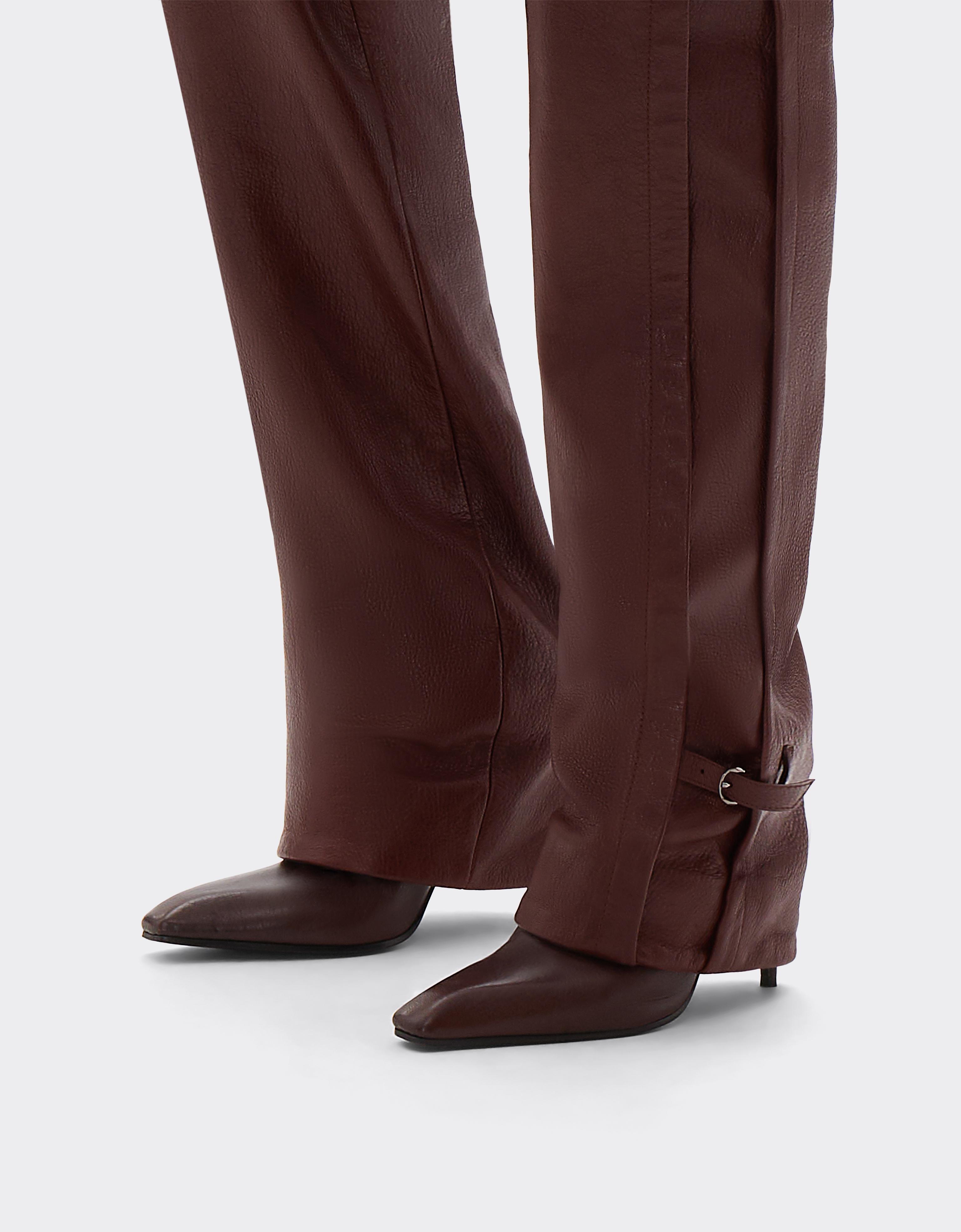 Straight-leg Leather Trousers