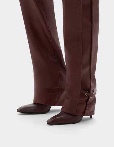 Straight-leg Leather Trousers