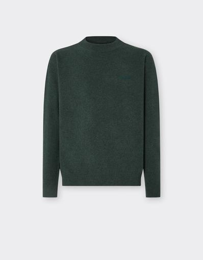Pull à col rond en laine et cachemire