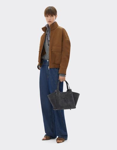 La Tote Bag Ferrari small in Suede