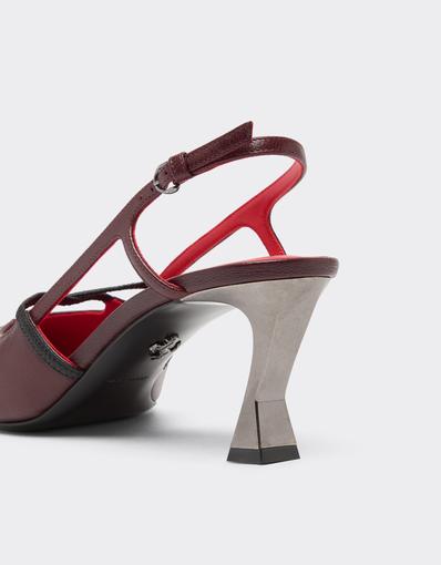 Leather Slingback with Sculpted Heel