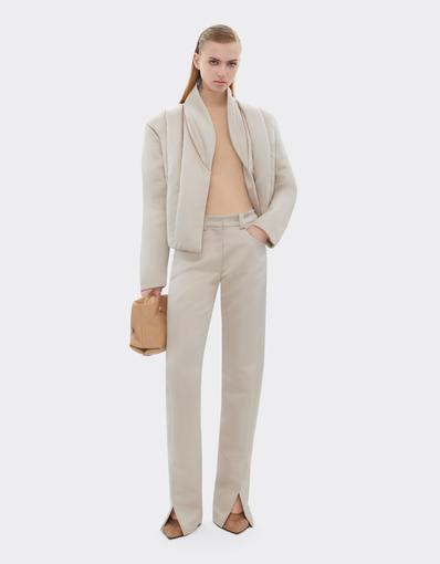 Duchesse Satin Trousers with Buckle