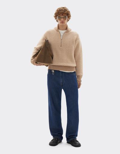 Pull à demi-zip en laine