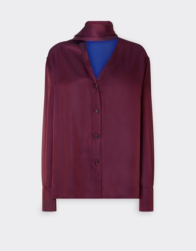 Two-Tone Satin Shirt