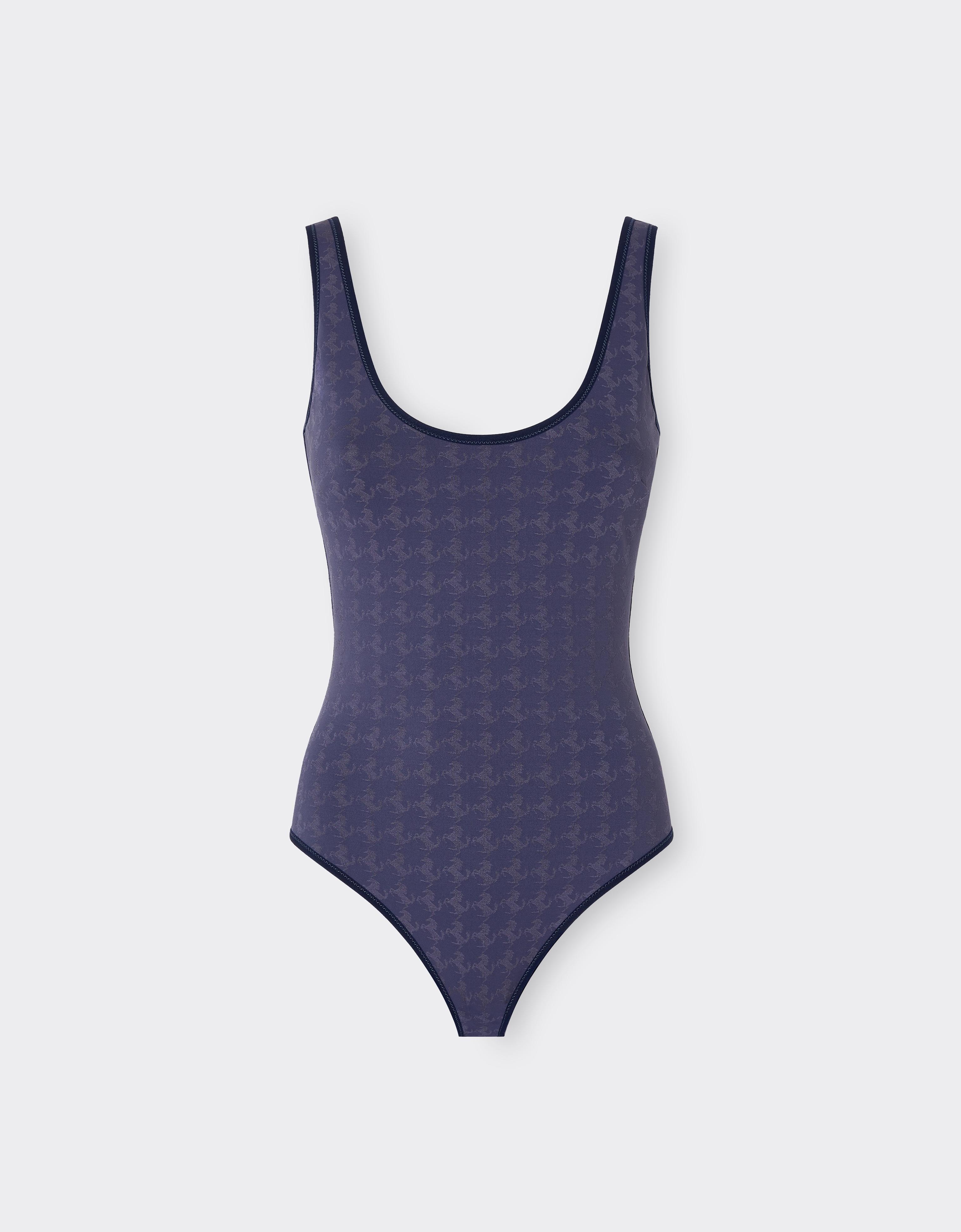 One-piece swimsuit with Prancing Horse motif