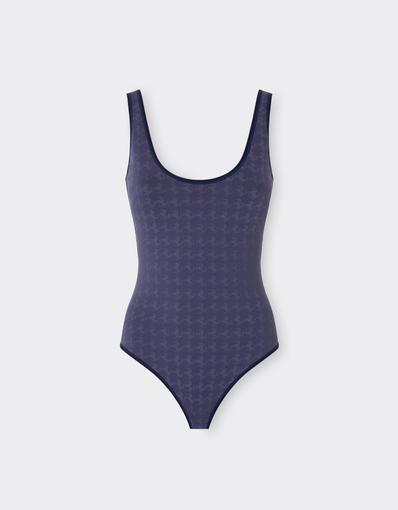 One-piece swimsuit with Prancing Horse motif