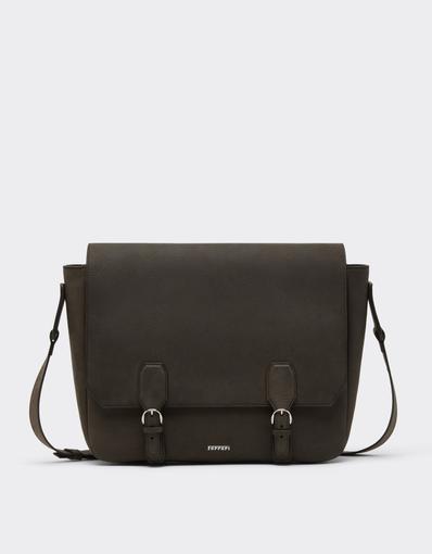 Waxed Leather Messenger Bag