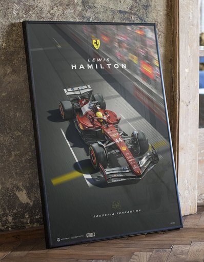 Póster oficial Ferrari SF-25 Hamilton 2025 Edición Especial