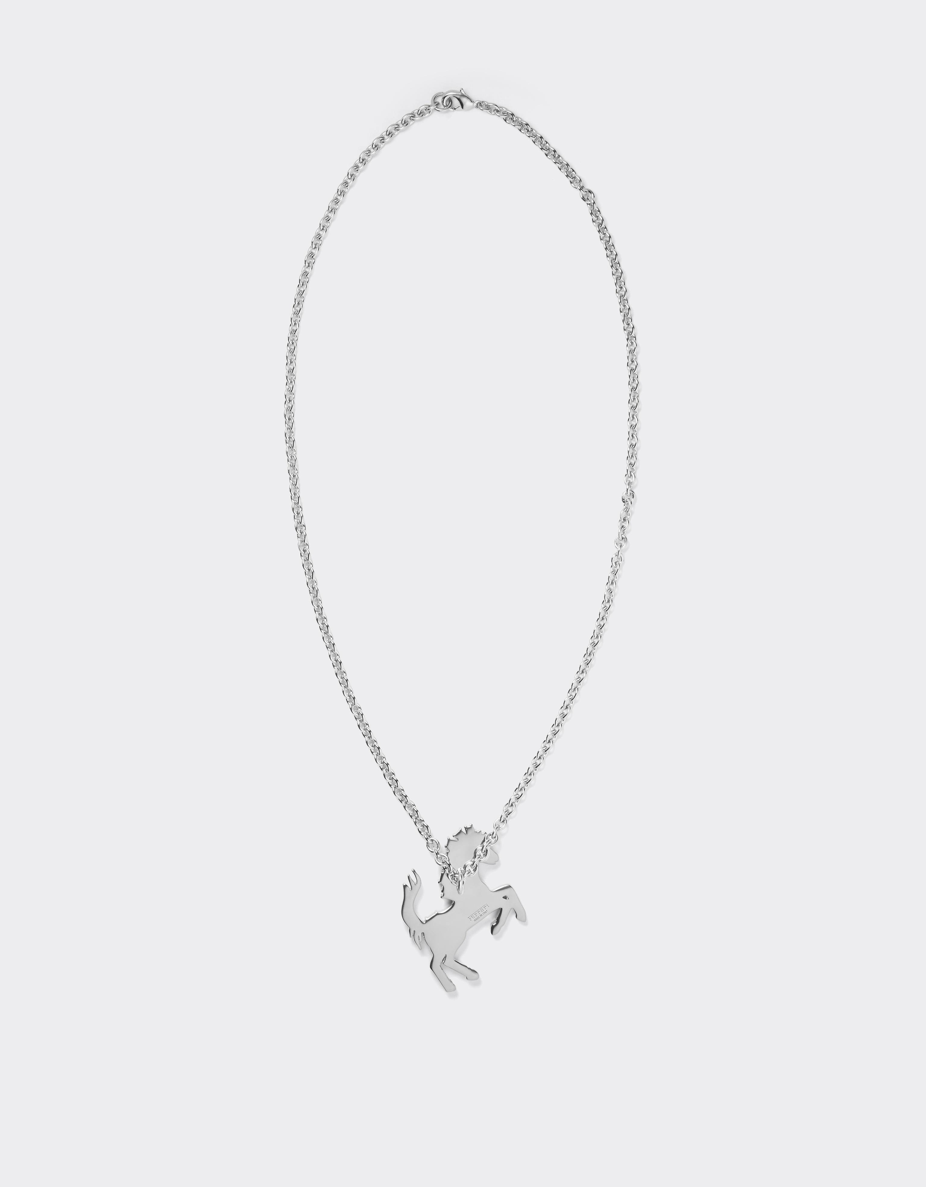 NECKLACE PRANCING HORSE METAL + STRASS