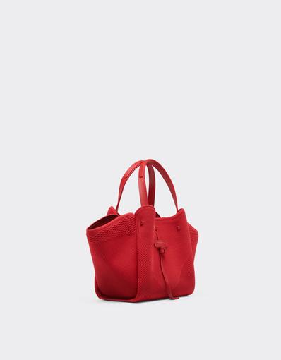 La Tote Bag Ferrari small in Knit and Leather
