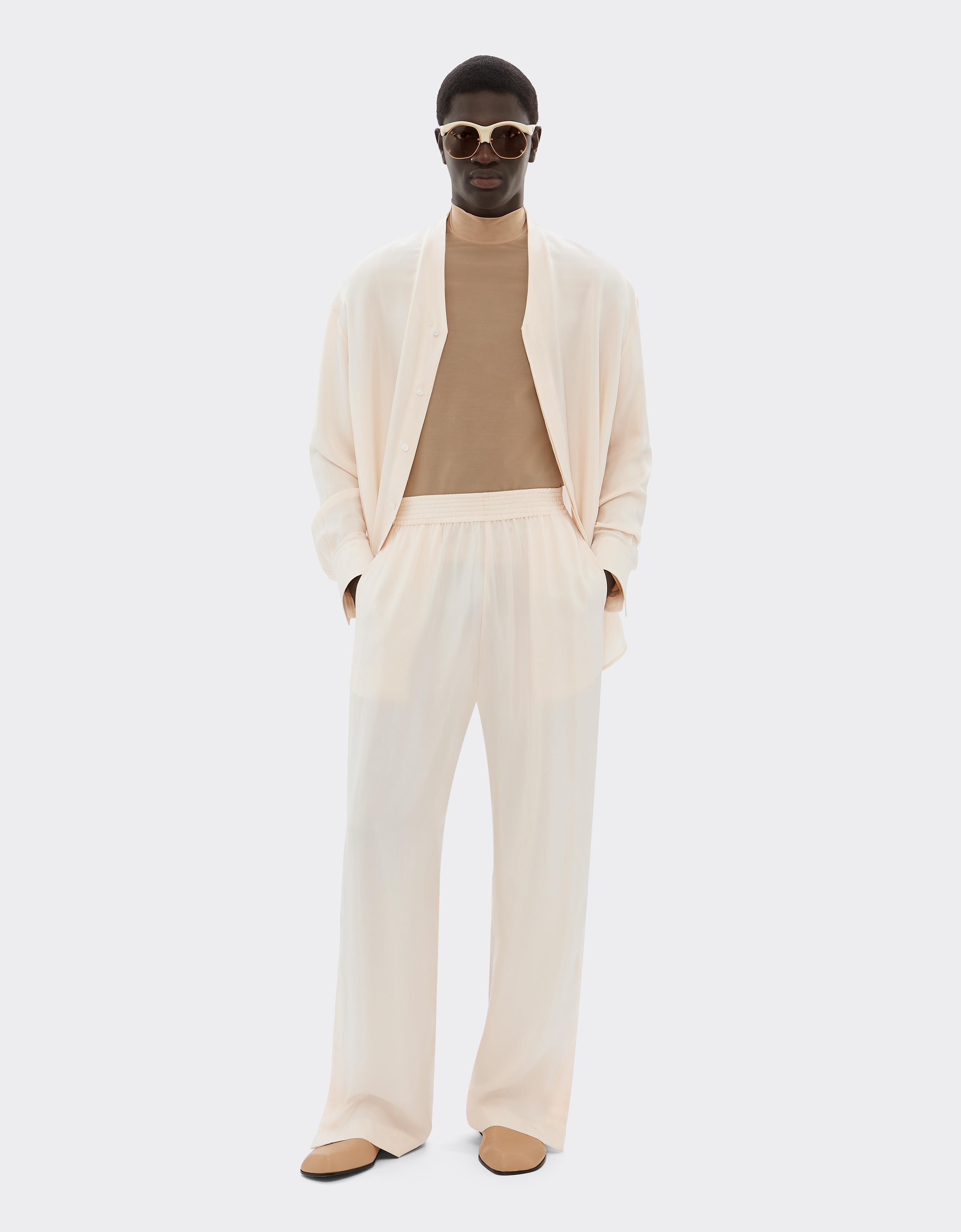 Wide-Leg Trousers in Cupro Twill